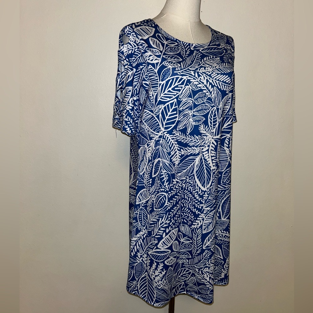 💙🩵♦️NWT Ruby Rd. Tropical Dress🩵💙 - Picture 3 of 12